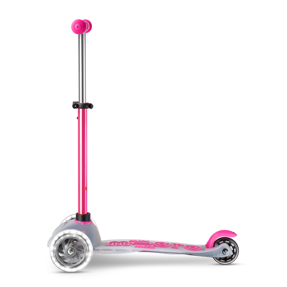 Micro Romobil Mini Deluxe Flux LED, Neochrome Pink slika 3