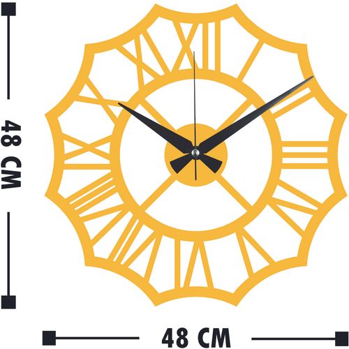 Wallity Ukrasni metalni zidni sat, Metal Wall Clock 23 - Gold slika 3