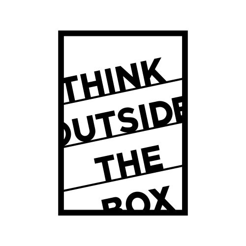 Wallity Zidna dekoracija metalna, Think Outside The Box - Black slika 2