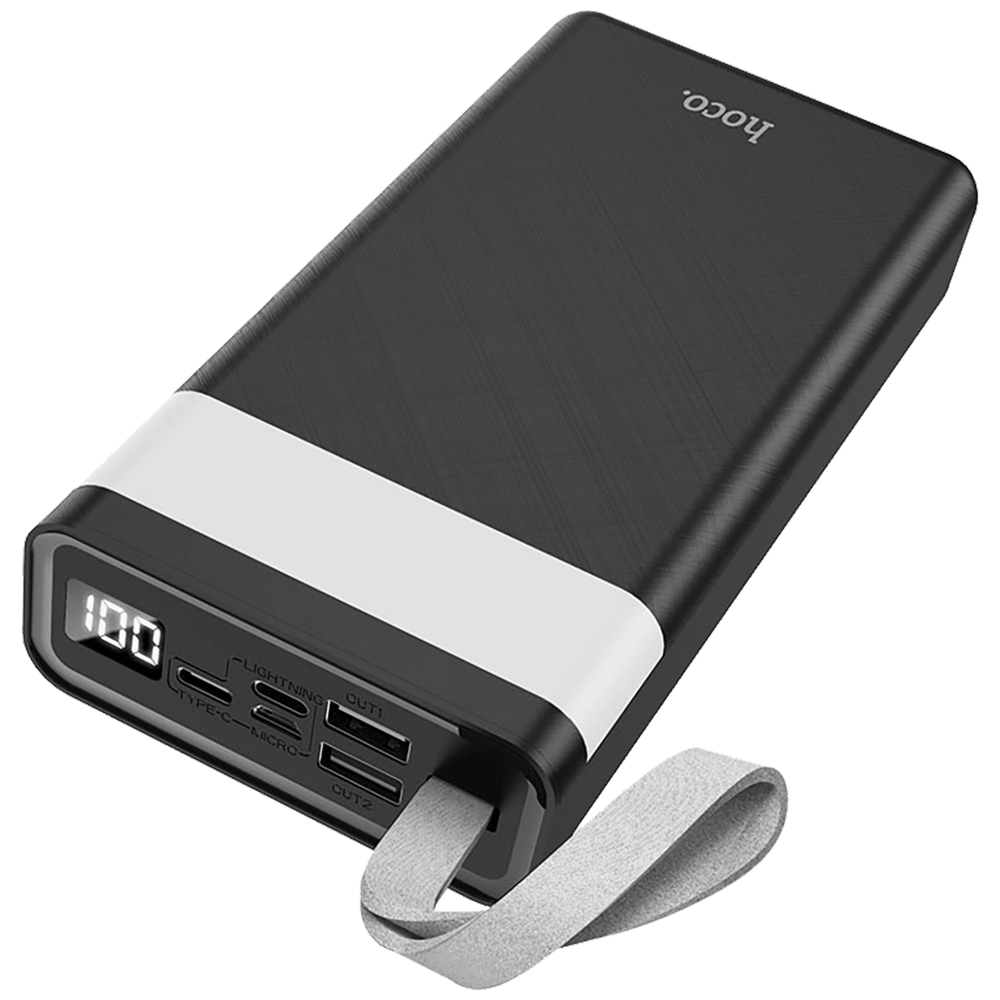 hoco. Punjač prijenosni sa lampom, Hoco j73, 30000mAh, 2A / 2A - J73 Powerful, Black slika 5