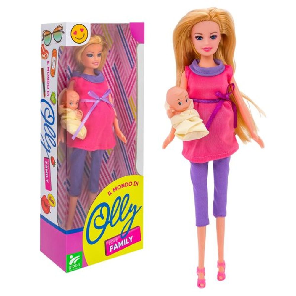 GLOBO Olly Lutka sa bebom 30cm, Sorto slika 2
