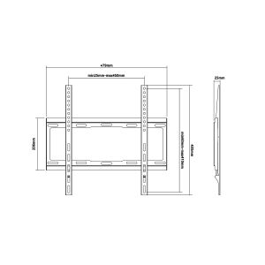 Xstand FIX 32-55 Nosač za TV/FIKSNI/VESA 400x400/40kg/2.5 cm od zida