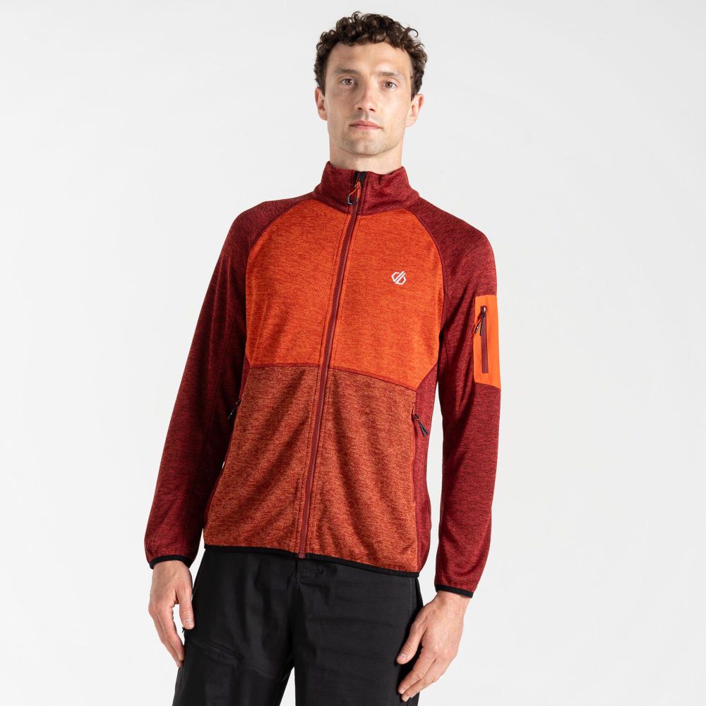 Dare2B Muški duks na kopčanje Distinctly Torrek Fleece, Danger Syrah/Cinnamon Red slika 4