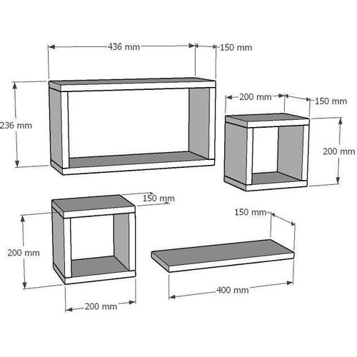 Babi - Anthracite Anthracite Wall Shelf slika 5