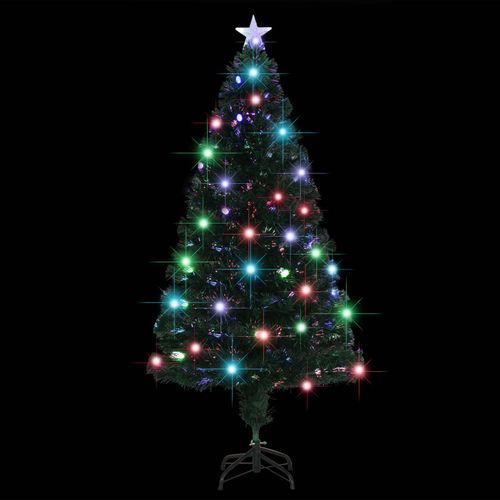 Umjetno božićno drvce sa stalkom LED 150 cm optička vlakna slika 2