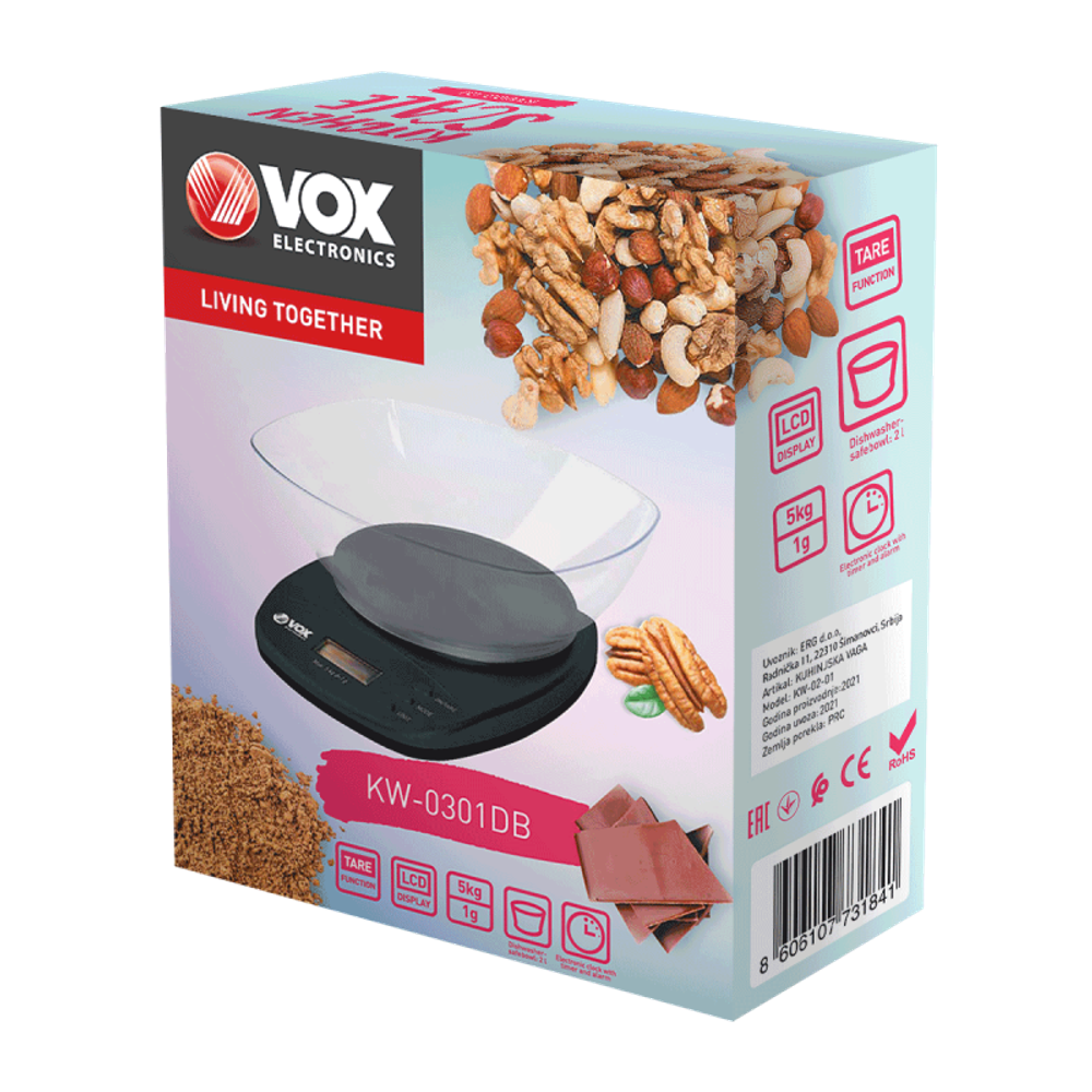 VOX Kuhinjska vaga KW 03-01 DB slika 3