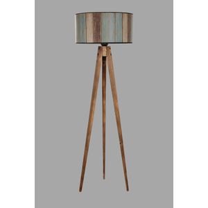 Tripod lambader yanık silindir renkli abajurlu Multicolor Floor Lamp