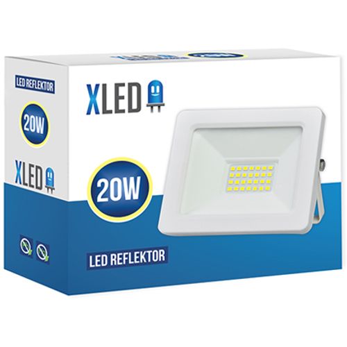 XLED 20W LED reflektor 6500K,1600Lm,AC220-240V,Beli slika 2