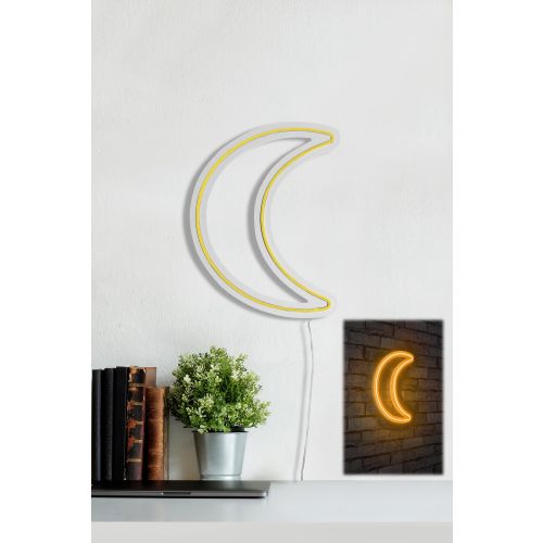 Wallity Ukrasna plastična LED rasvjeta, Crescent - Yellow slika 2