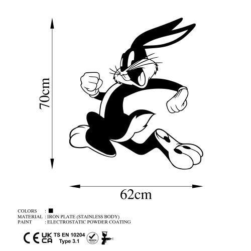 Wallity Metalna zidna dekoracija, Bugs Bunny 2 slika 5