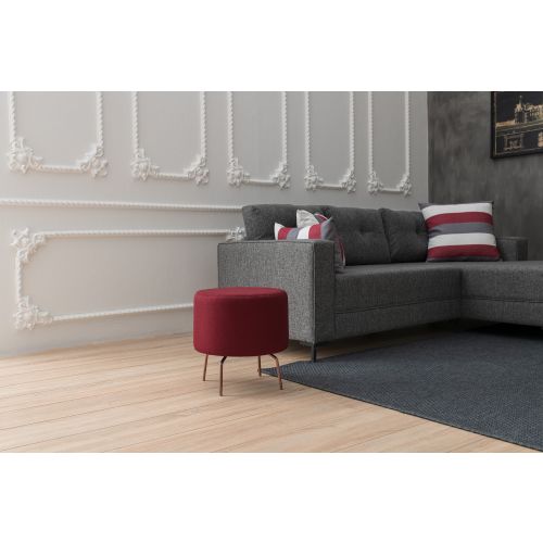 Atelier Del Sofa Tabure, Bordo crvena, Octo - Claret Red slika 2