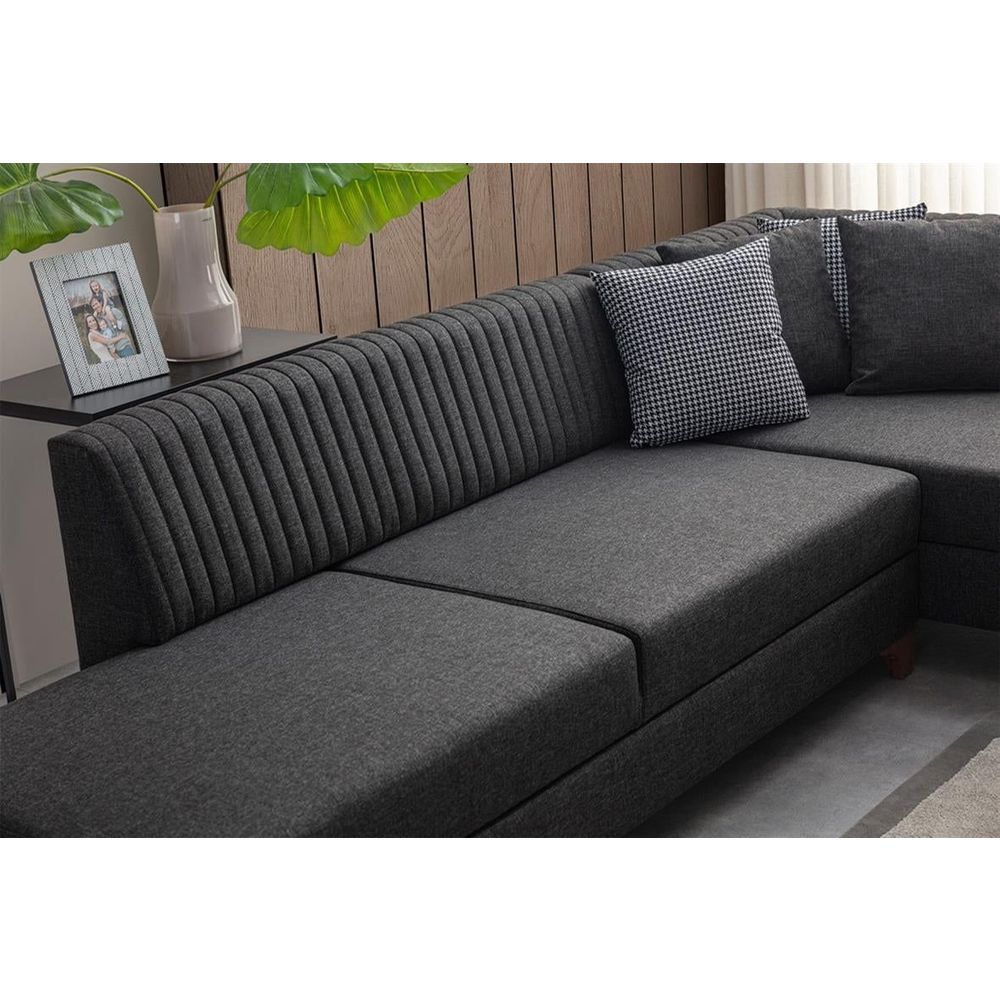 Ugaona Sofa West Left - boja: antracit slika 4