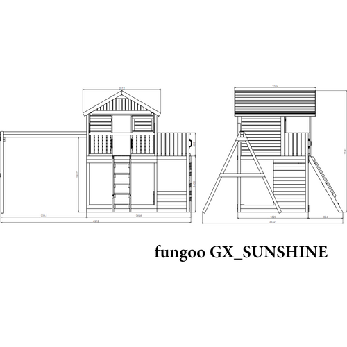 Fungoo Set SUNSHINE - Drveno dječije igralište slika 6