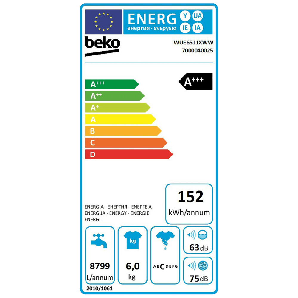 Beko Mašina za veš - WUE6511XWW slika 3