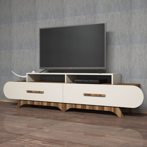 Woody Fashion Stalak za televizor, Flora - Walnut, Cream slika 1