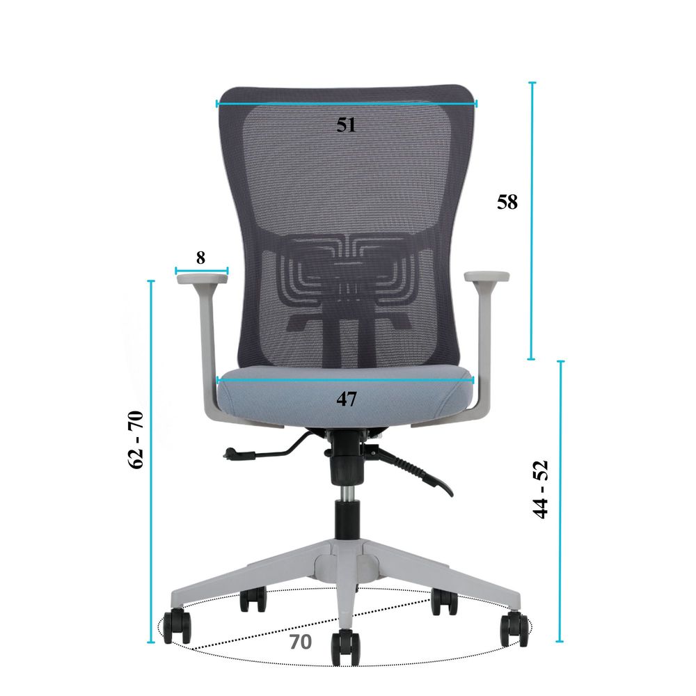 Set kancelarijskih stolica Lumbar 108 - siva boja (2 komada) slika 10