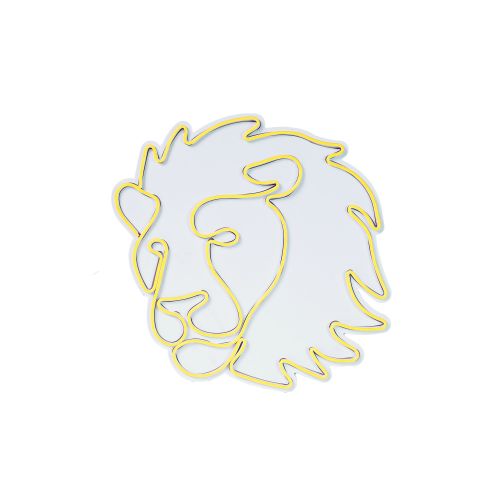 Wallity Ukrasna plastična LED rasvjeta, Lion - Yellow slika 5