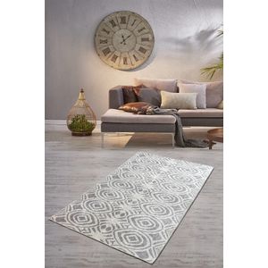 TANKA Staza Blome - Grey Multicolor Hall Carpet (60 x 140)