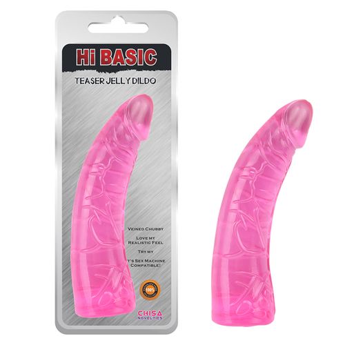 Roze TPE dildo 19cm slika 1