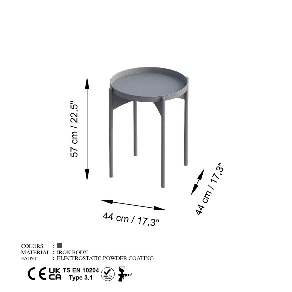 Kafa stol Shb-002-D, siva boja slika 6