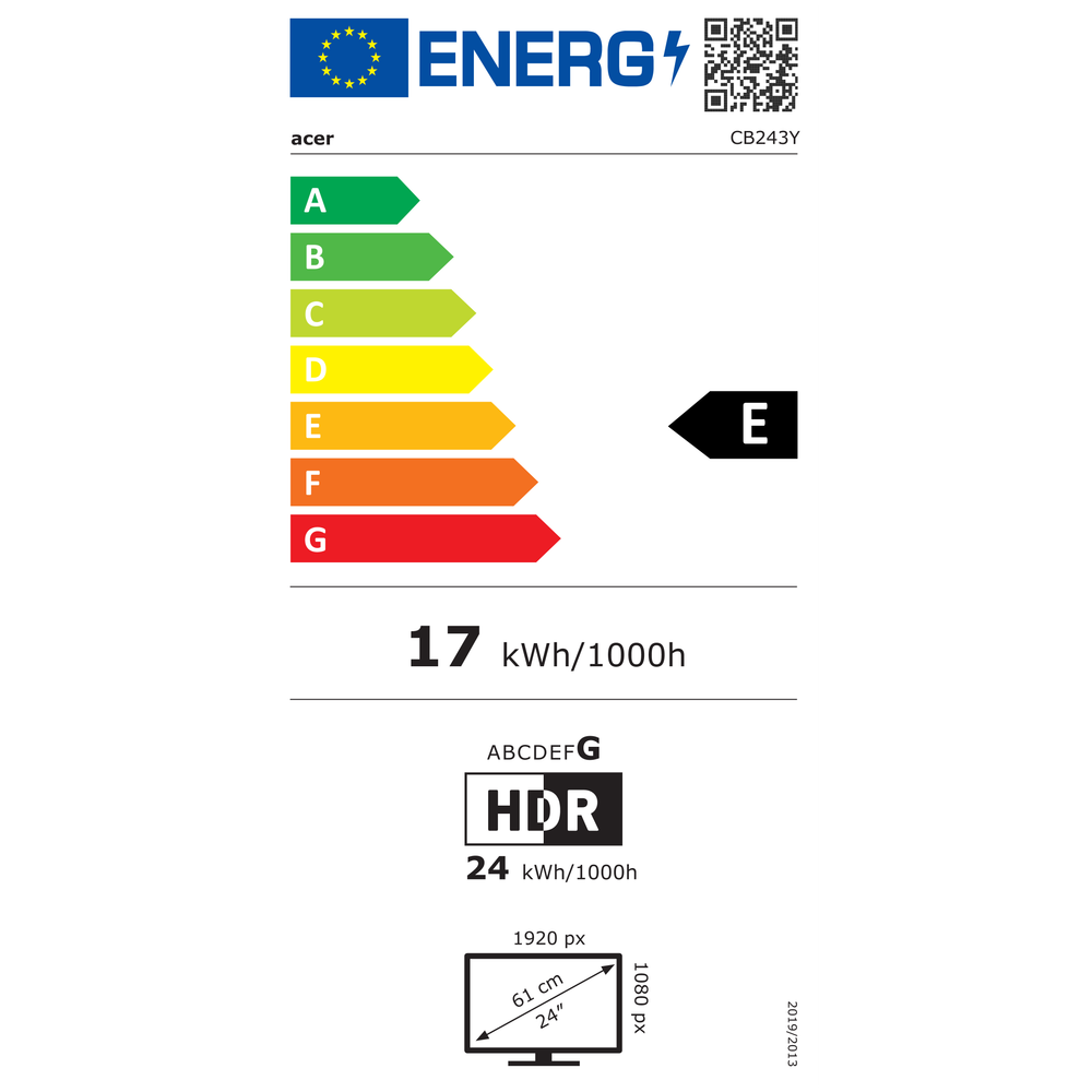 Acer Vero CB243Y 23,8'' IPS, HDMI, DP, Type-C, HAS UM.QB3EE.001 slika 2