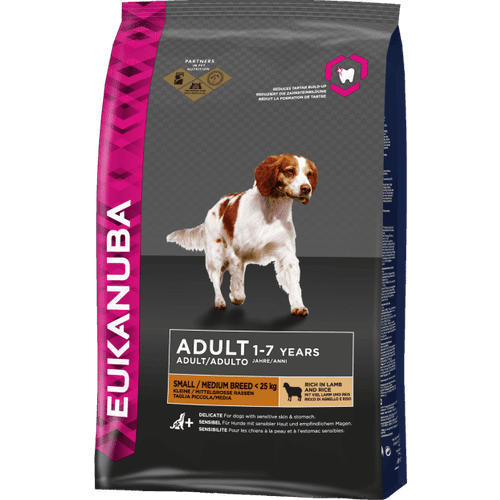 Eukanuba Adult Small&Medium breed, janjetina s rižom, 12 kg slika 1