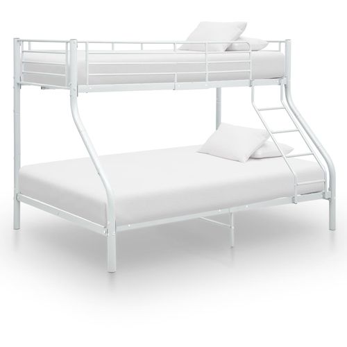 Okvir za krevet na kat bijeli metalni 140 x 200 / 90 x 200 cm slika 15