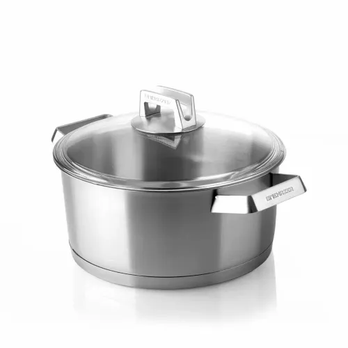 Šerpa plitka 24cm sa poklopcem PREMIUM INOX 18/10, 4,4L slika 1