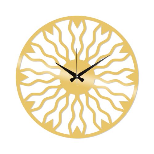 Wallity Ukrasni metalni zidni sat, Metal Wall Clock 21 - Gold slika 2