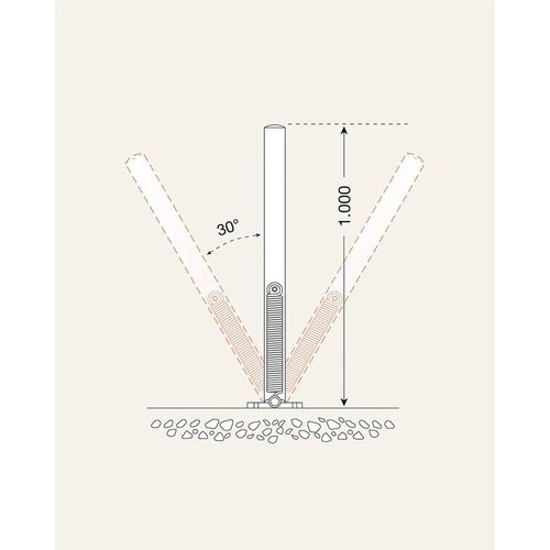 Moravia 104.17.486 MORION-SWING samoispravni stub (Ø x V) 76 mm x 1000 mm slika 2