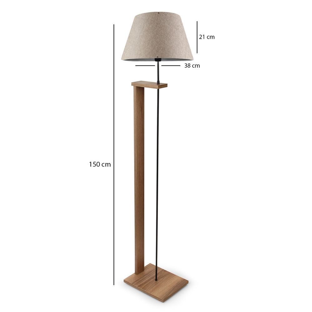 Podna Lampa AYD-3134 - Bež Drvo slika 4