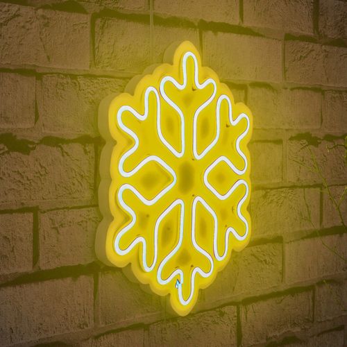 Wallity Ukrasna plastična LED rasvjeta, Snowflake - Yellow slika 9