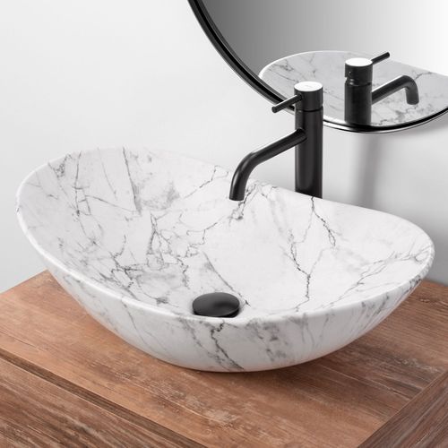 REA nadgradni umivaonik ROYAL 60 STATUARIO MARBLE mat slika 3