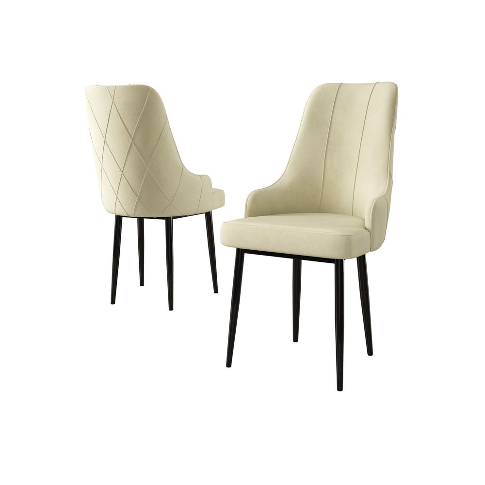 Trex - Set stolica u krem i crnoj boji (2 komada) slika 2