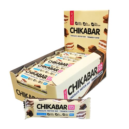 CHIKALAB Chikabar Preliveni proteinski bar sa punjenjem Tiramisu 60g slika 1