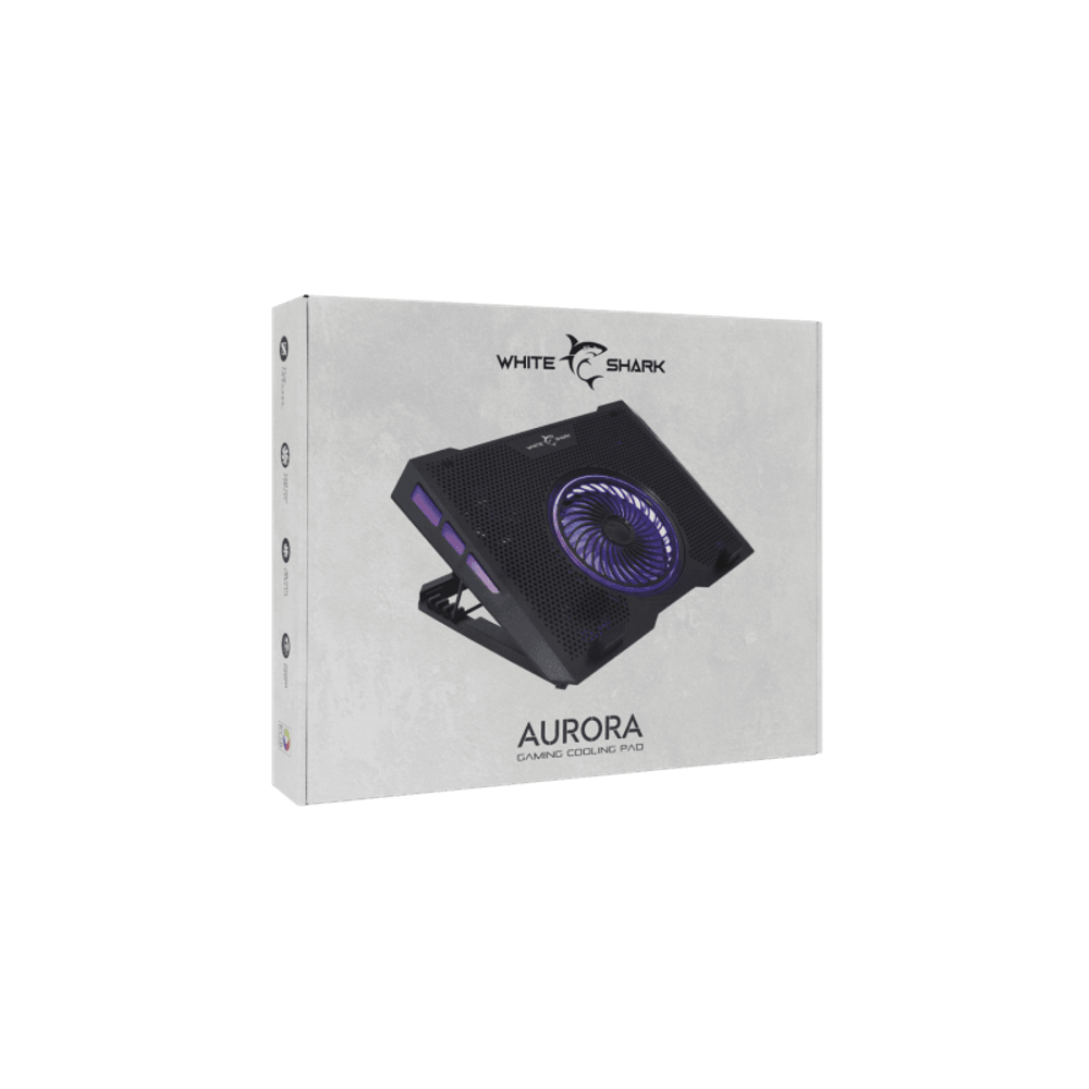 WHITE SHARK Rashladni stalak GCP-13 AURORA / 5 vent. RGB, 17.3" slika 7