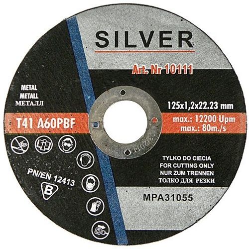 Disk za rezanje metala 125 x 1,2 x 22,2 mm slika 1