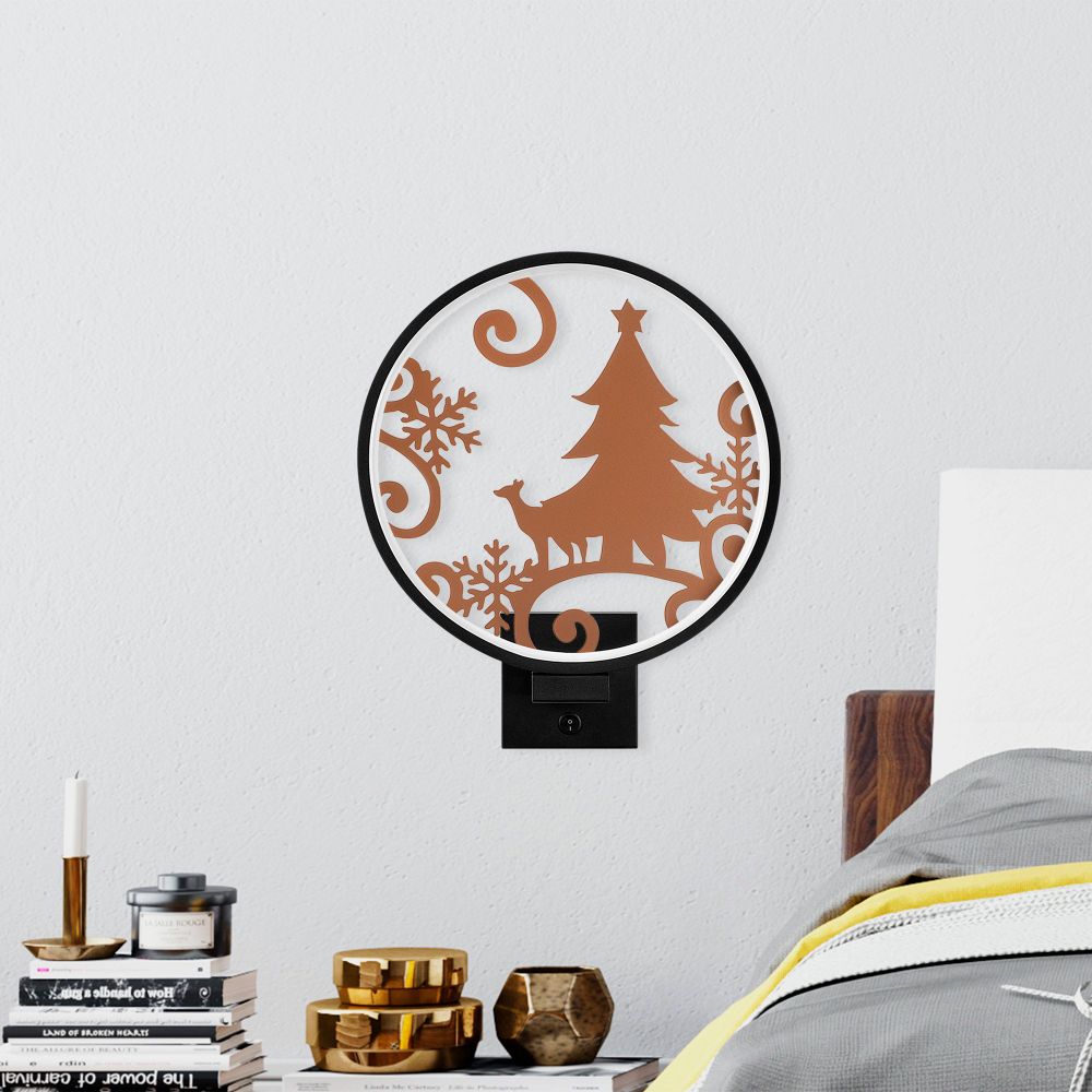 Crna bakarna zidna lampa XMAS19 slika 2