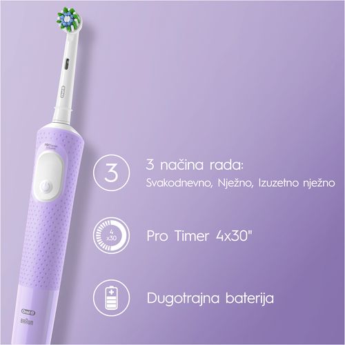 Oral-B električna četkica VITALITY PRO LILAC MIST slika 4