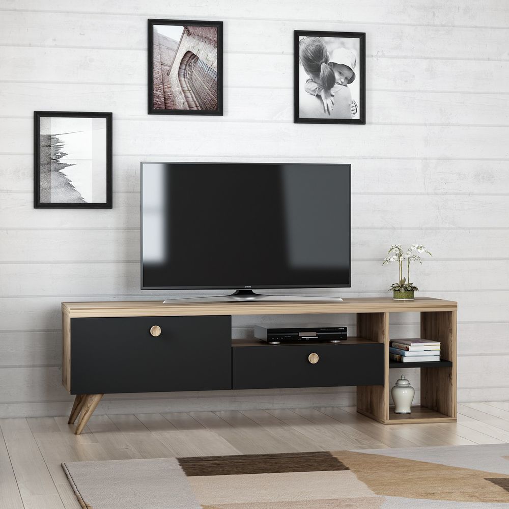 Parion - Crni hrastov TV stalak slika 3
