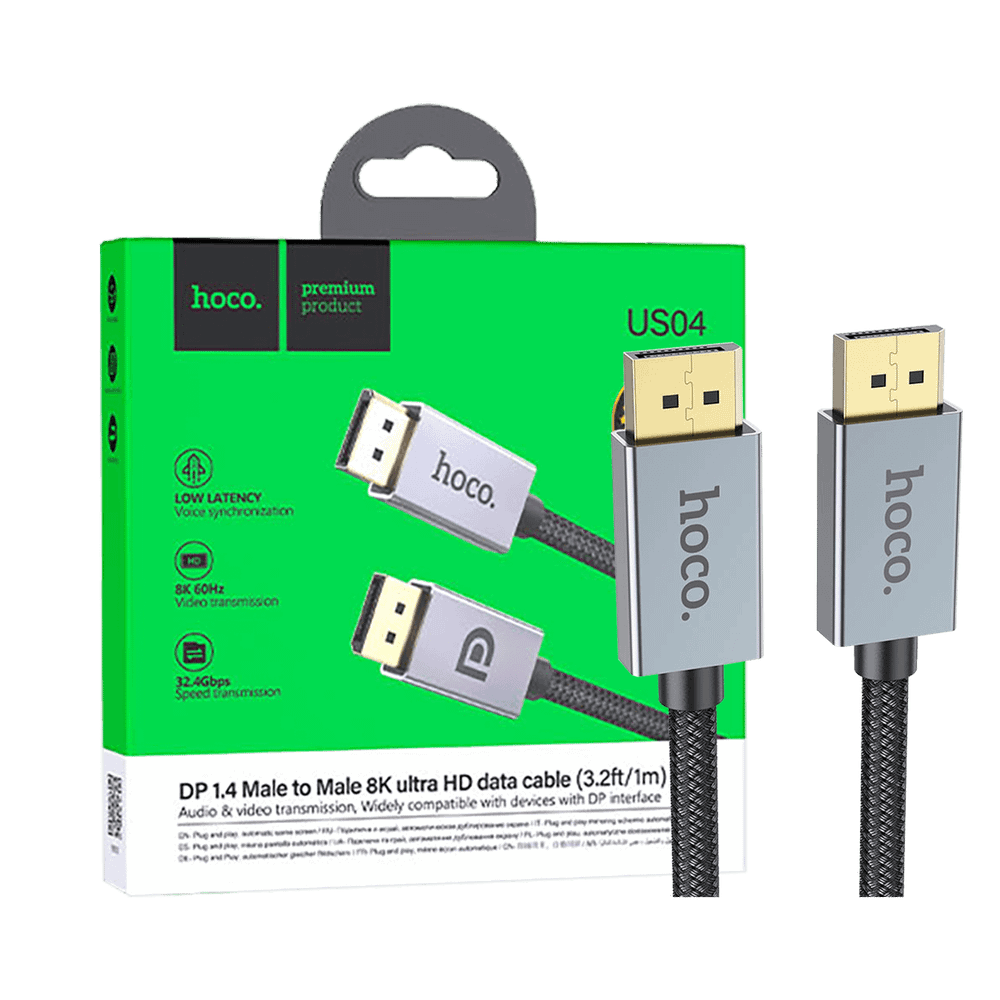 hoco. Kabl display port na display port, US04, 1 met - US04 1M slika 1