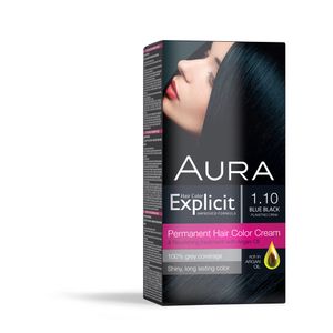 AURA Explicit farba za kosu 1.10 Plavetno Crna