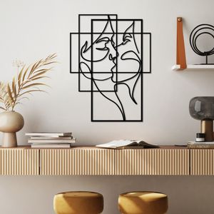 Love - L Black Decorative Metal Wall Accessory