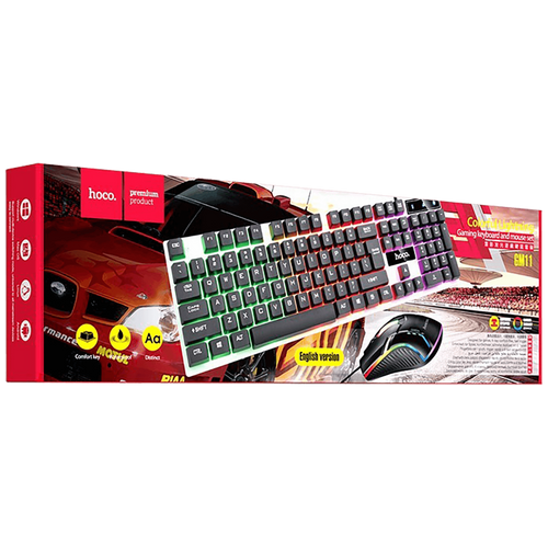 hoco. tipkovnica+miš, gaming set, RGB osvjetljenje, USB - GM11 slika 2