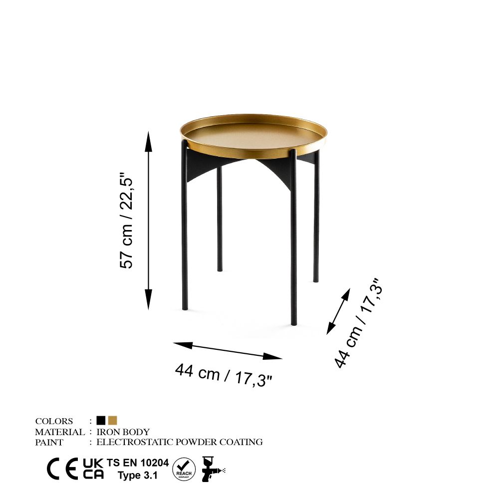 Shb-002 Crni Zlati Sto za Kafu slika 6