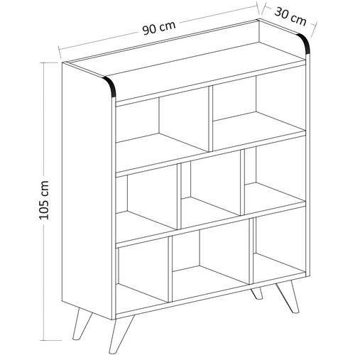 Florida White Bookshelf slika 7