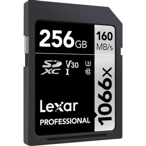Lexar SD 256GB 1066x SDXC UHS-I cards, 160MB/s read 120MB/s write C10 V30 U3