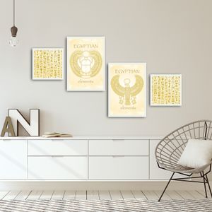 Dekorativna Slika u Okviru 4PBCT-18, Višebojna, MDF (Set od 4 Komada)