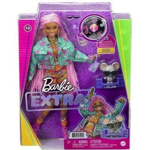 Barbie Lutka Extra Pink Braids Gxf09 slika 4