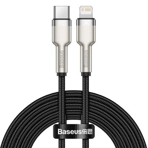 Baseus podatkovni kabel Cafule Series Metal CATLJK-B01, Type-C to Lightning, 20W, 2m slika 1